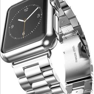 Silver Stainless Steel Apple Watch Band